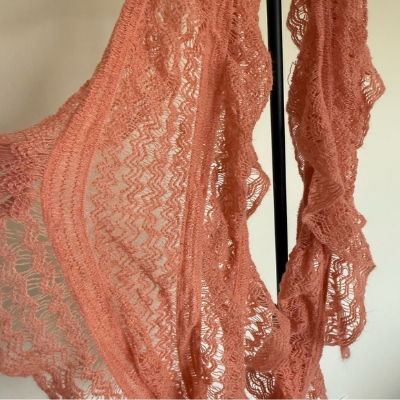 💜 Dusty Rose Lace Infinity Scarf Lightweight - Picture 2 of 6
